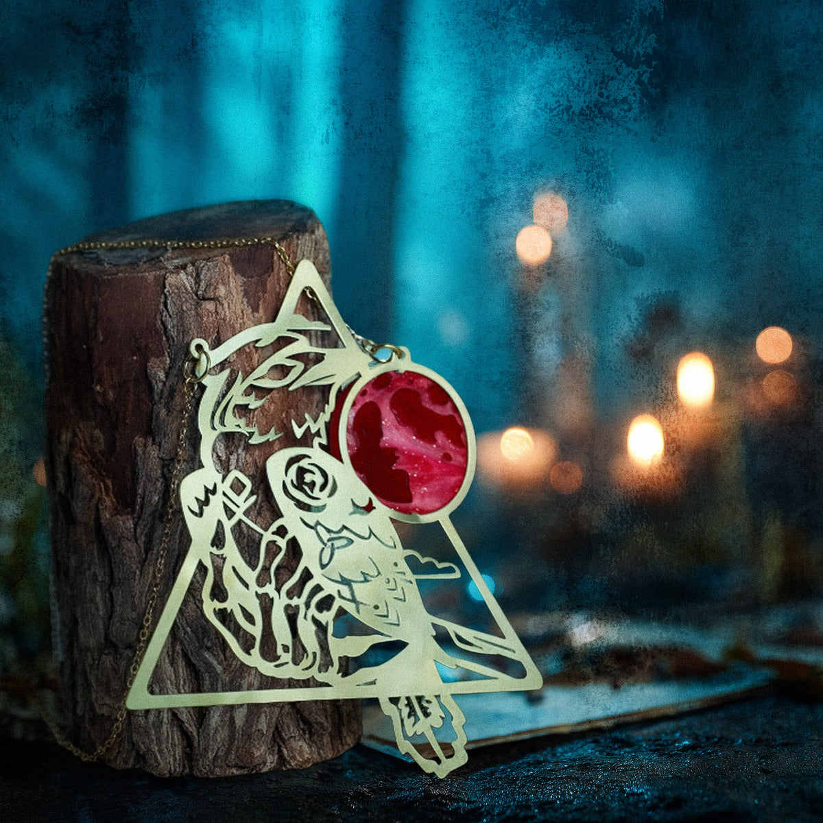 *PRE-ORDER* Death’s Raven 18k Gold-Plated Necklace - BINKABU Halloween Collection