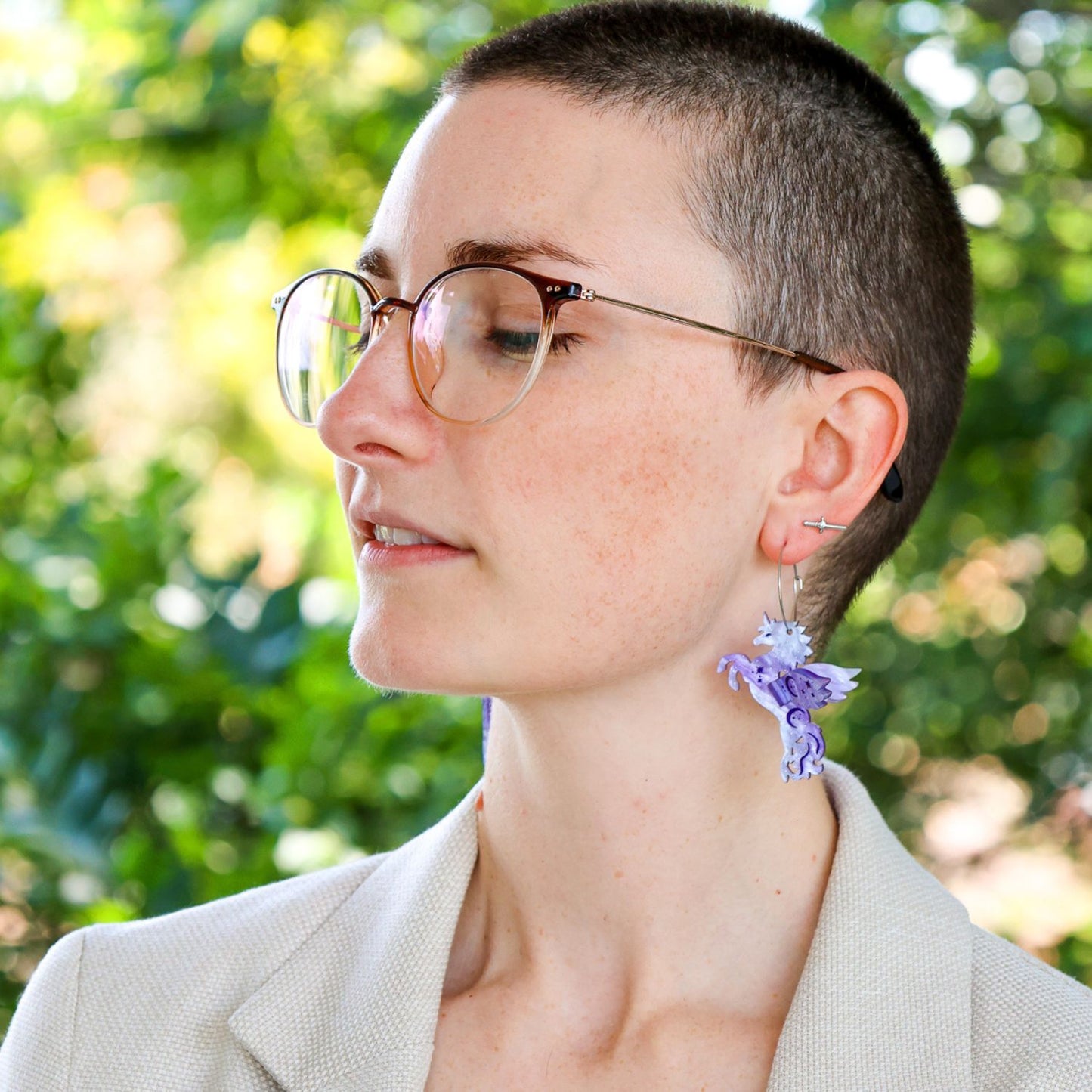 3D Pegasus Earrings - Handmade Fantasy Jewellery