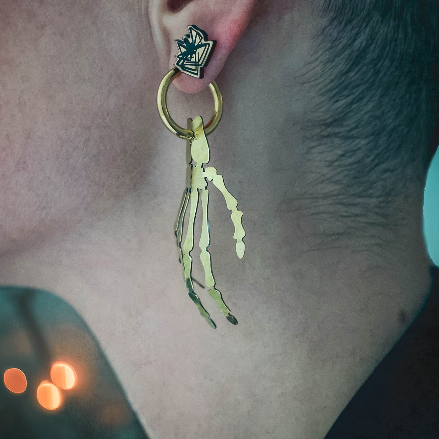 *PRE-ORDER* Skeleton Hand Earrings - BINKABU Halloween Collection