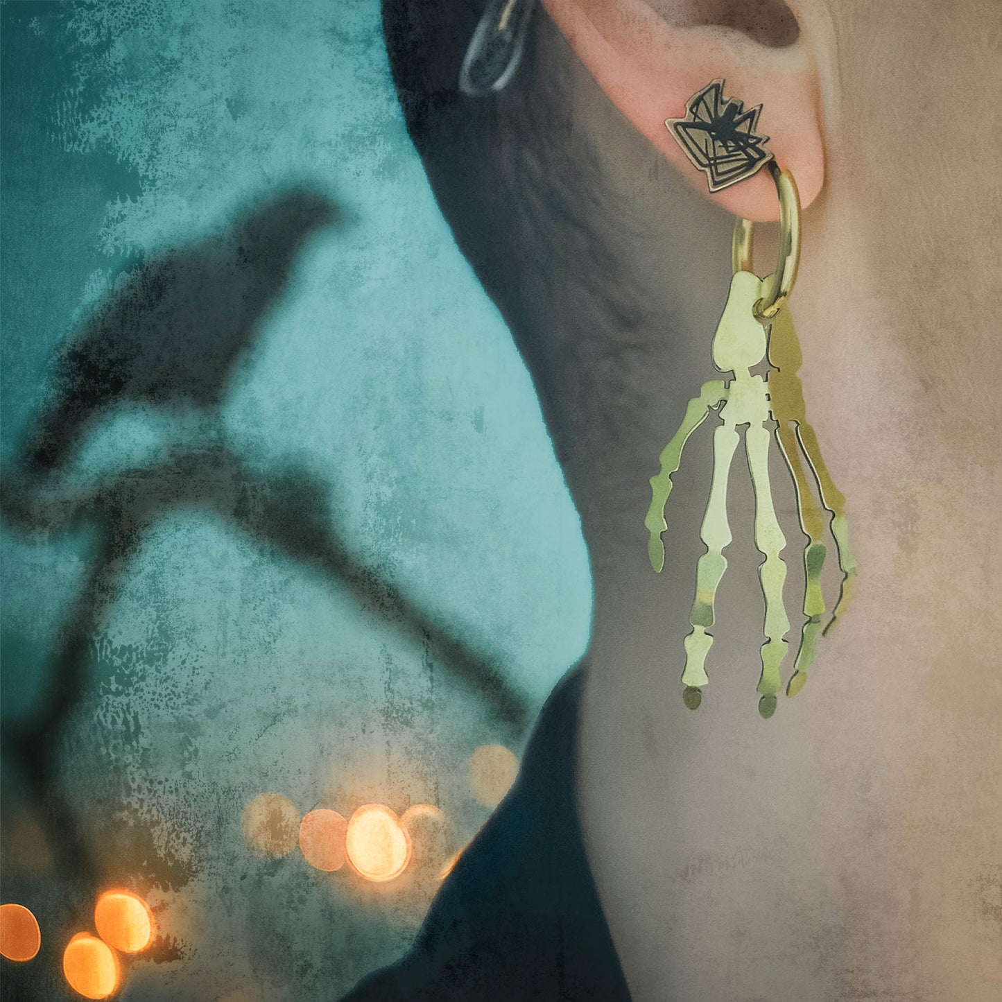*PRE-ORDER* Skeleton Hand Earrings - BINKABU Halloween Collection