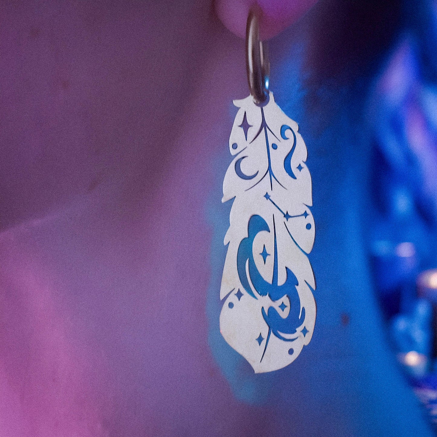 *PRE-ORDER* Mystic Owl Feather Earrings- BINKABU Halloween Collection