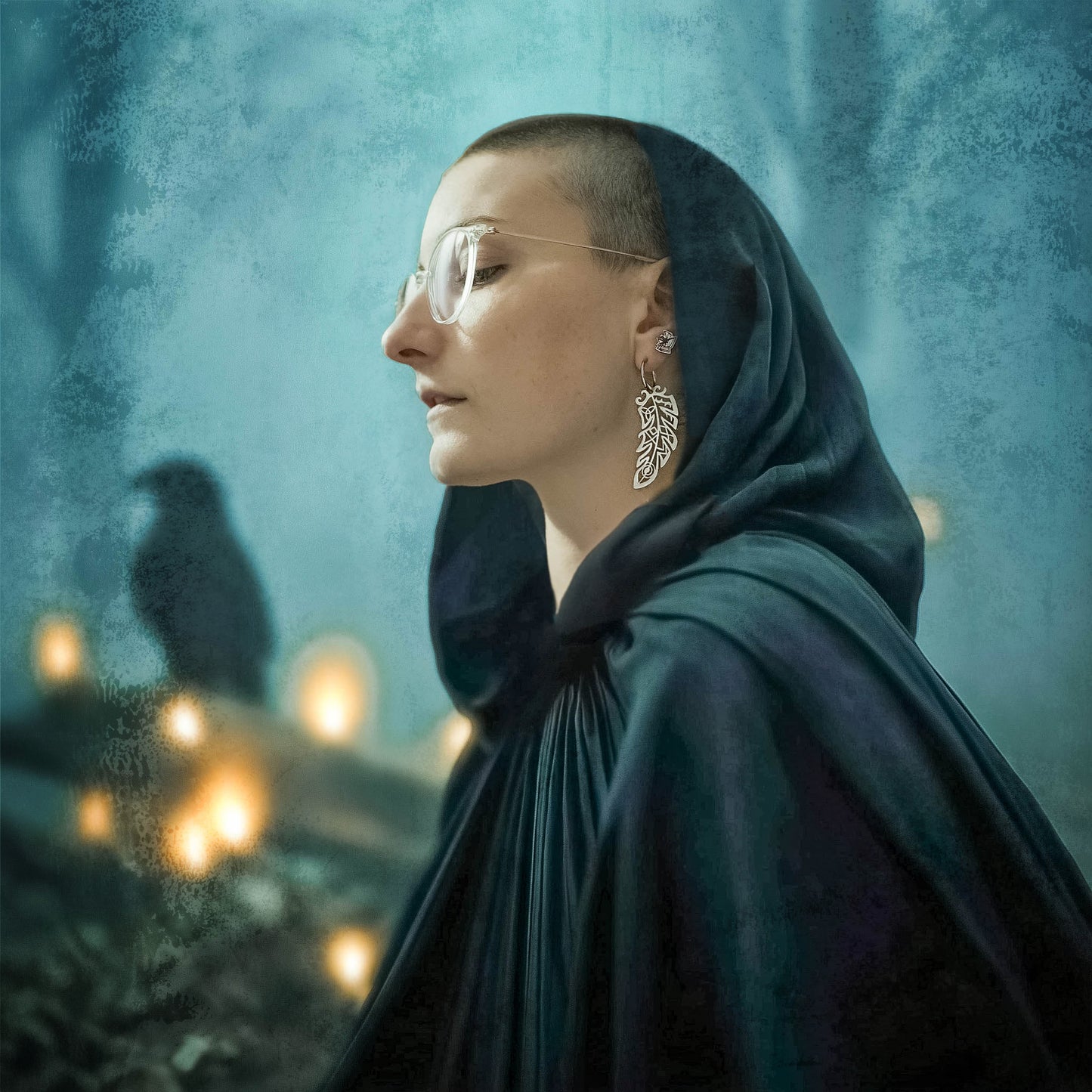 *PRE-ORDER* Death’s Raven Metal Feather Earrings - BINKABU Halloween Collection