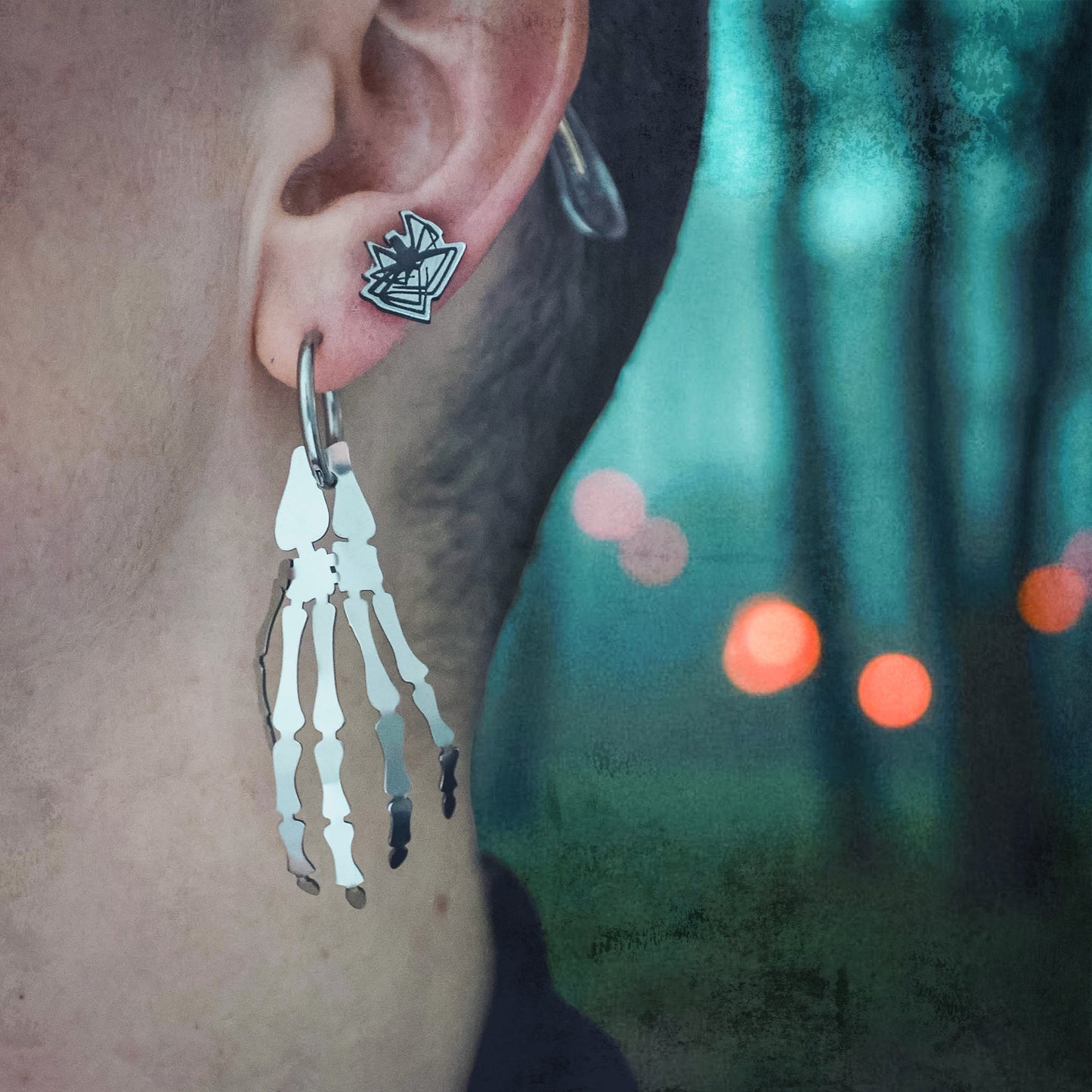 *PRE-ORDER* Skeleton Hand Earrings - BINKABU Halloween Collection