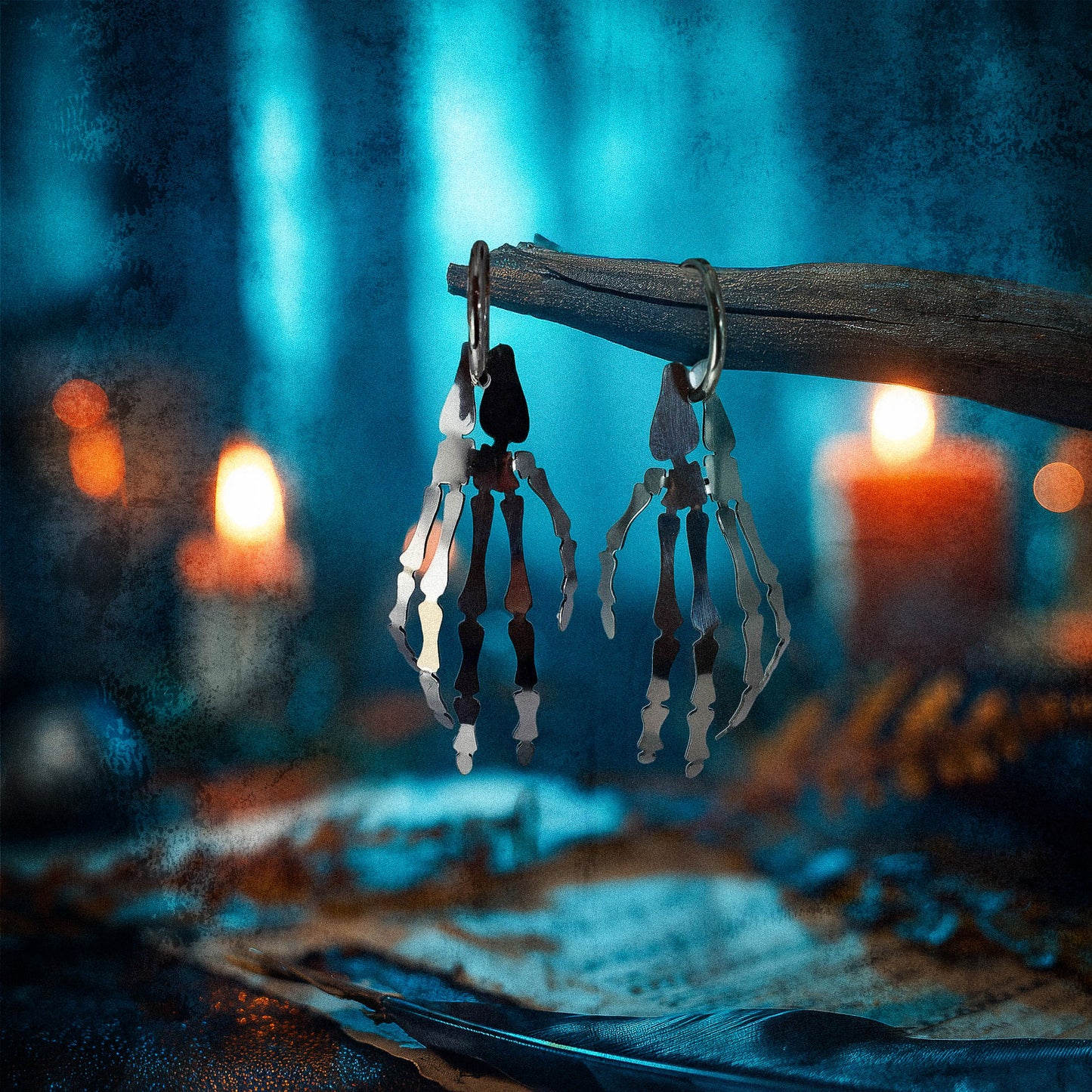 *PRE-ORDER* Skeleton Hand Earrings - BINKABU Halloween Collection